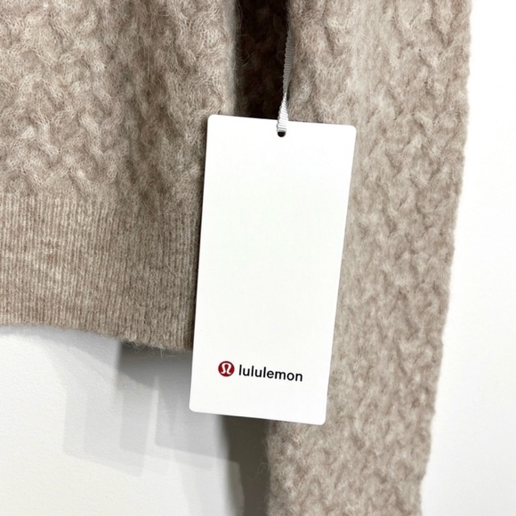 Lululemon NWT Alpaca Wool-Blend Crosshatch Sweater Heathered Crepe - Picture 10 of 12
